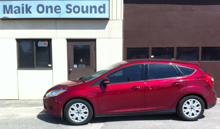 2013 Ford Focus with professional window tint in North Bay